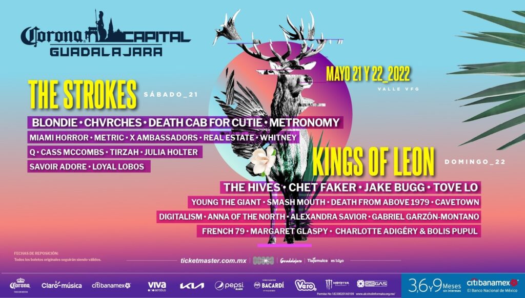 El Corona Capital Guadalajara anuncia el cartel de su tercera edición.